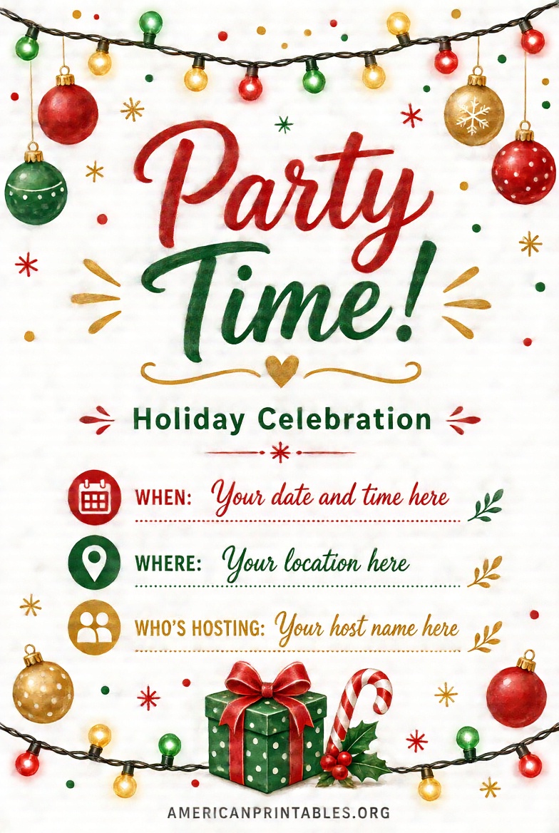 Free Printable Holiday Party Invitations (2)