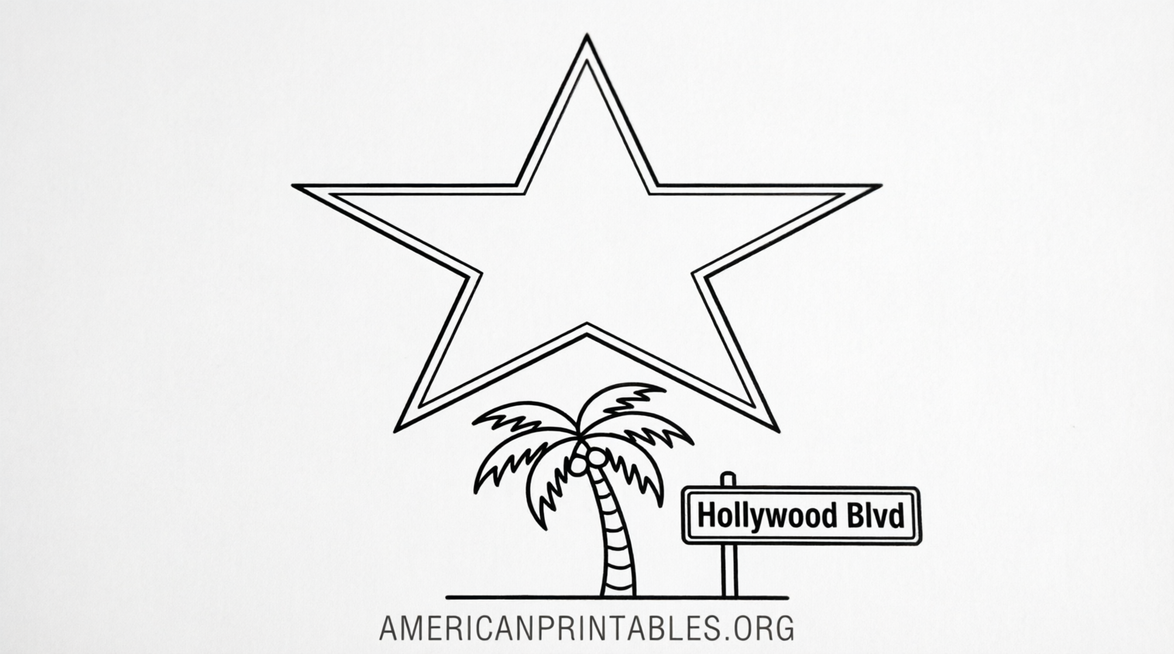 Free Printable Hollywood Star Template (2)