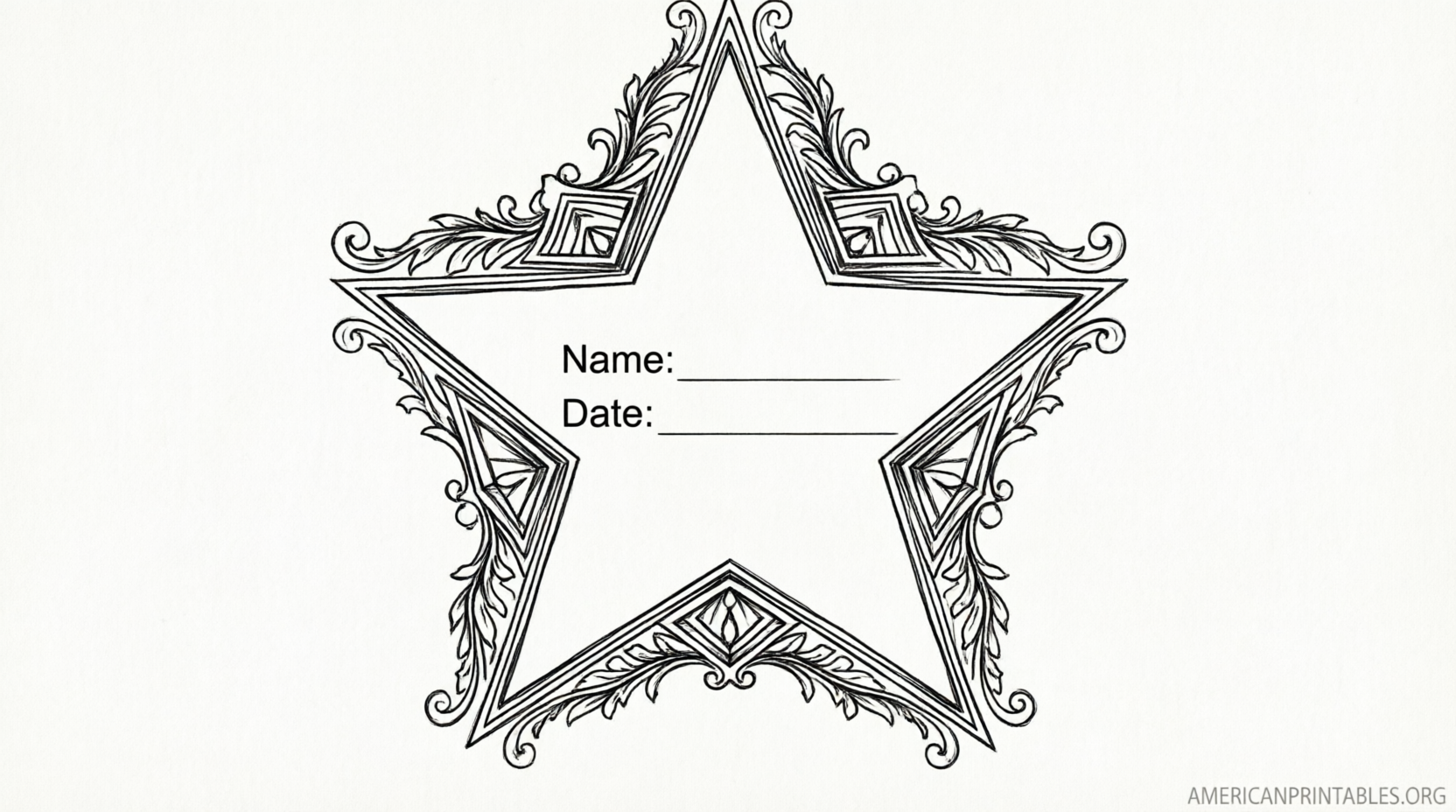 Free Printable Hollywood Star Template (3)