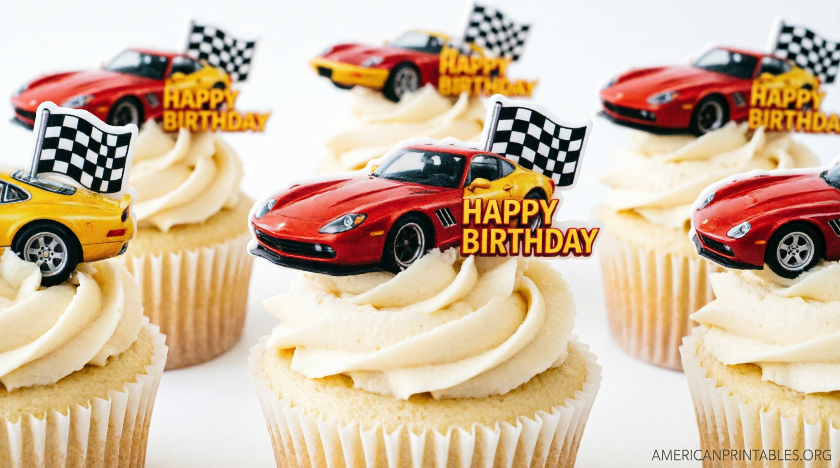 Free Printable Hot Wheels Cupcake Toppers (4)