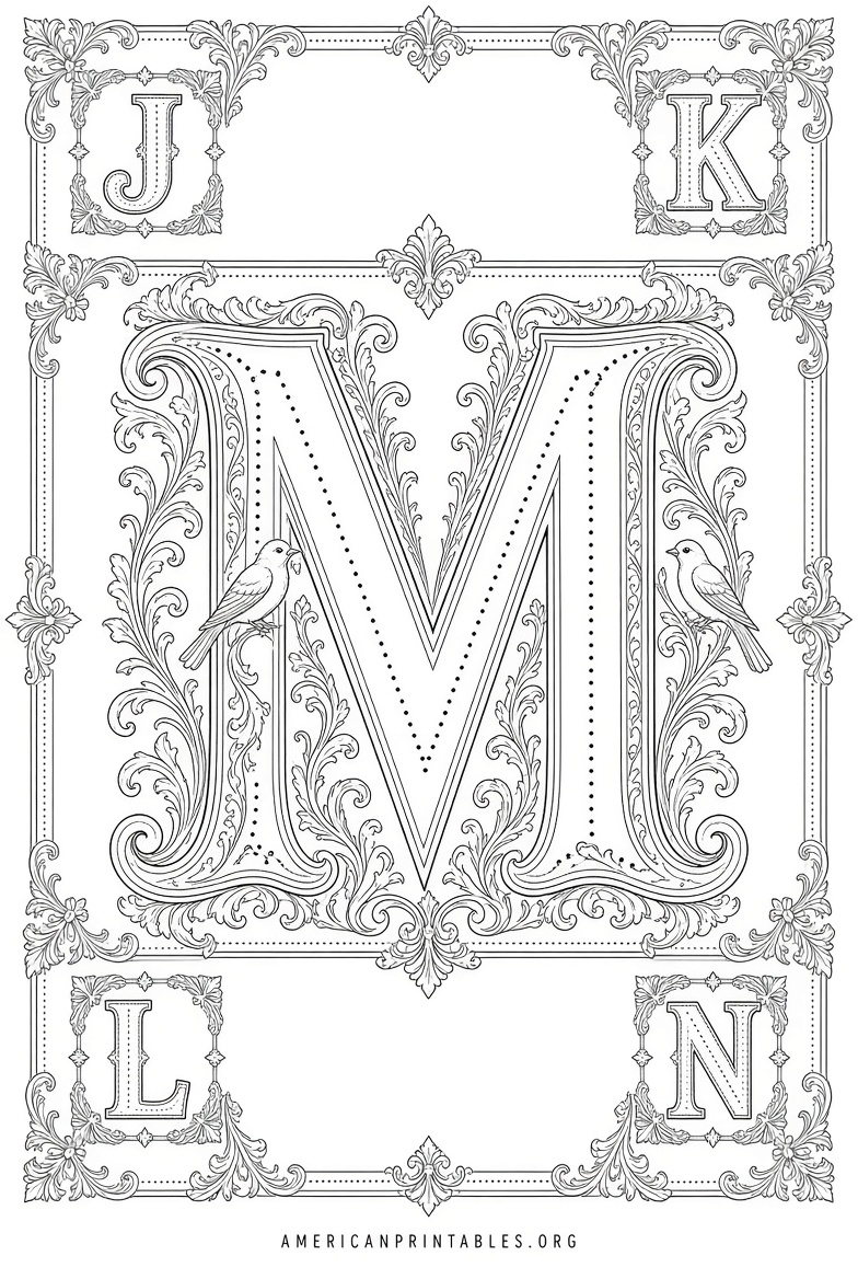 Free Printable Illuminated Letters Templates (3)