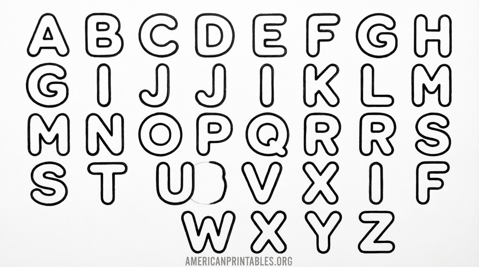 Free Printable Individual Alphabet Letters (1)