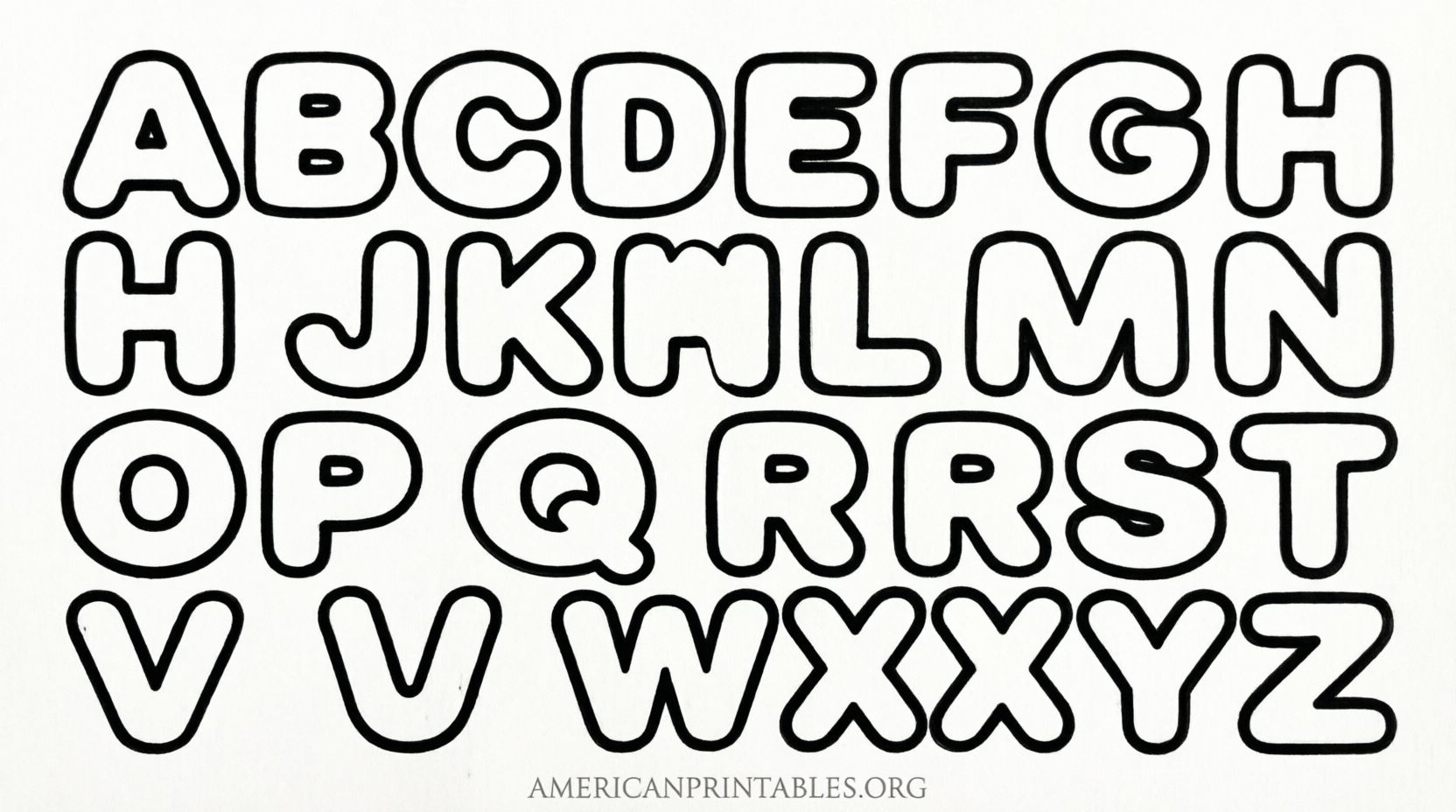 Free Printable Individual Alphabet Letters (2)