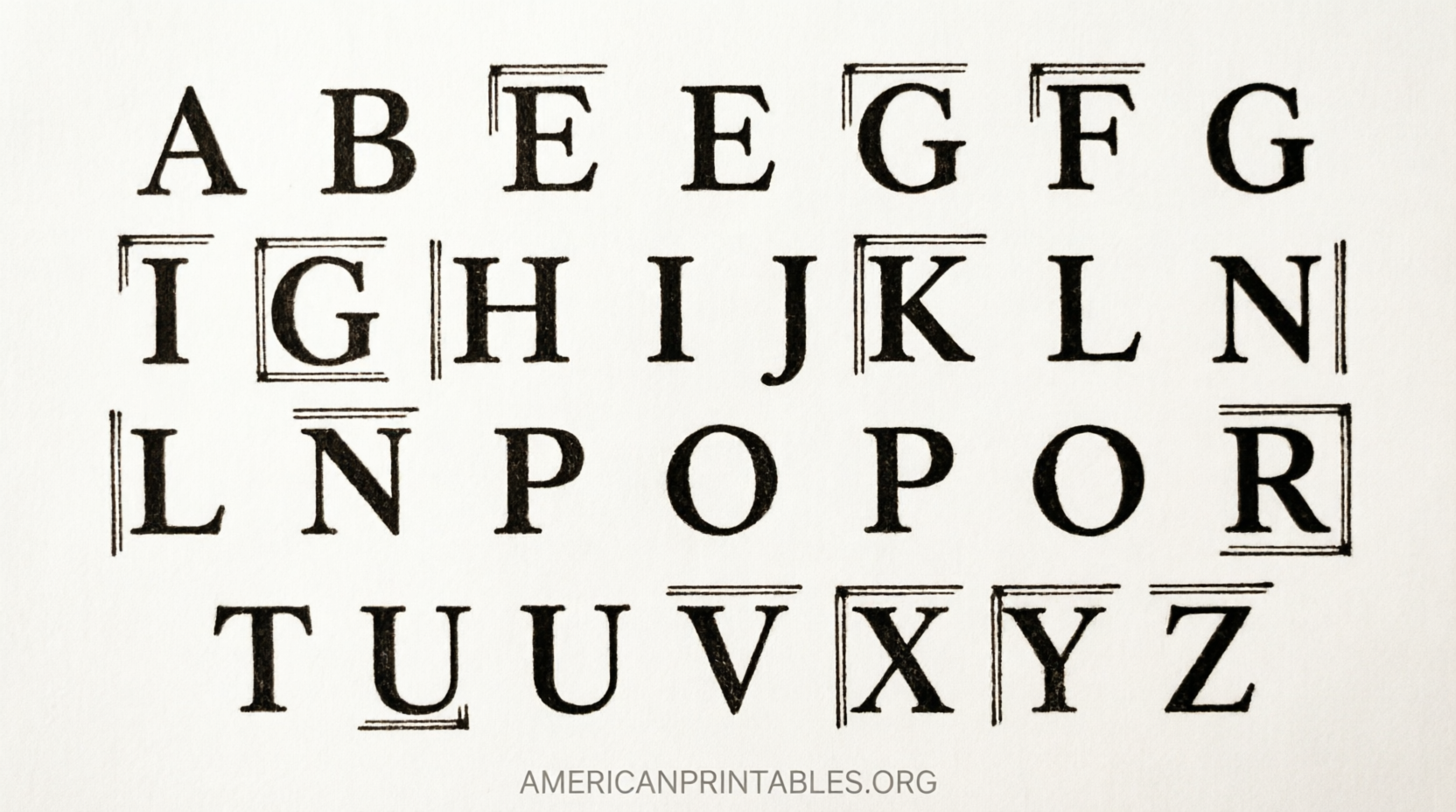 Free Printable Individual Alphabet Letters (3)
