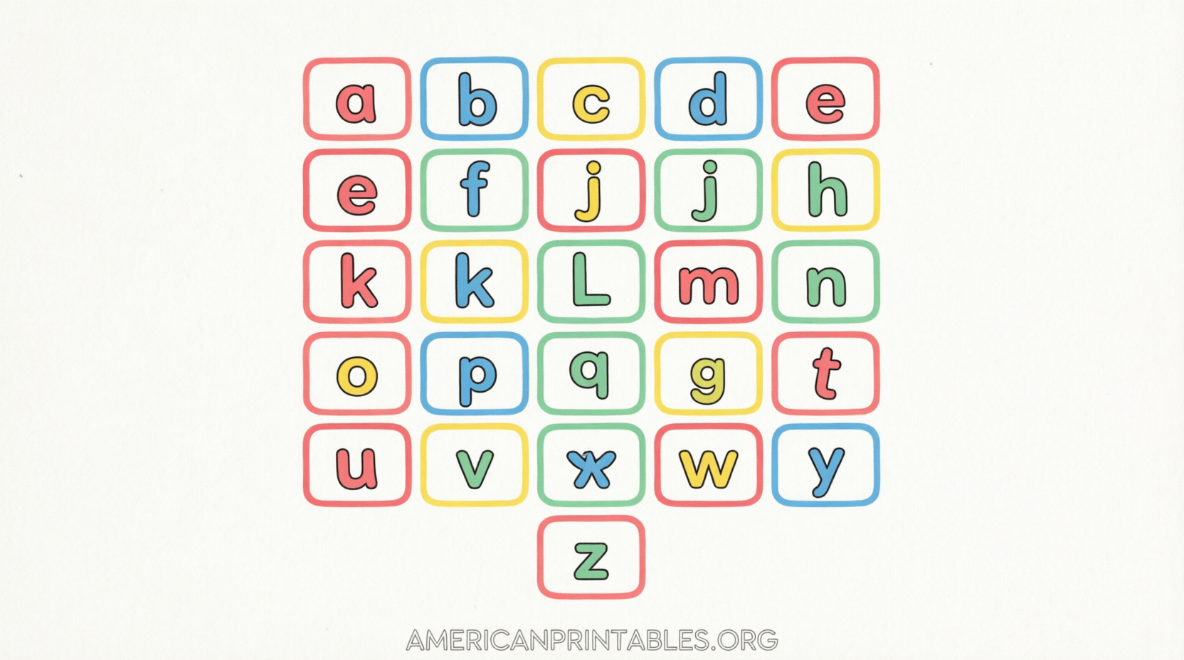 Free Printable Individual Alphabet Letters (4)
