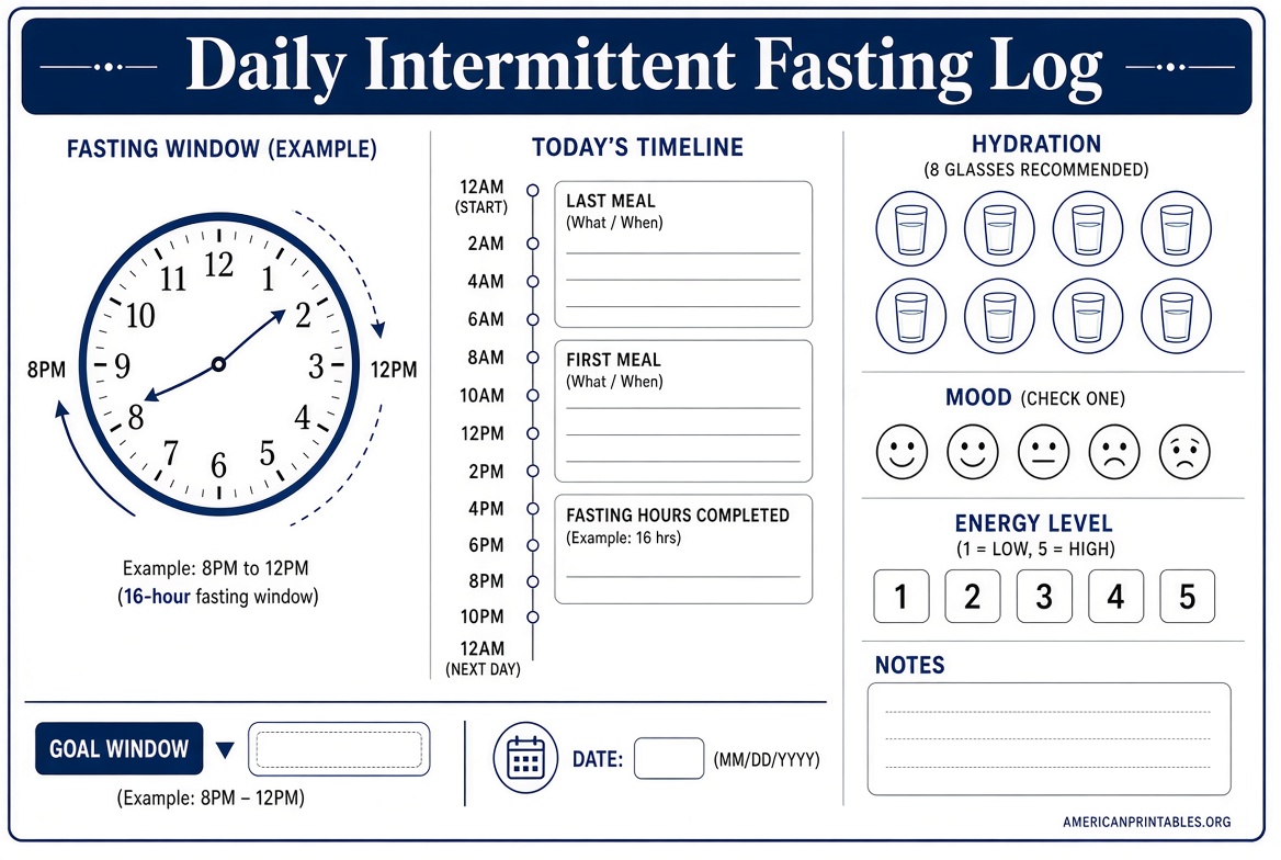 Free Printable Intermittent Fasting Tracker (2)
