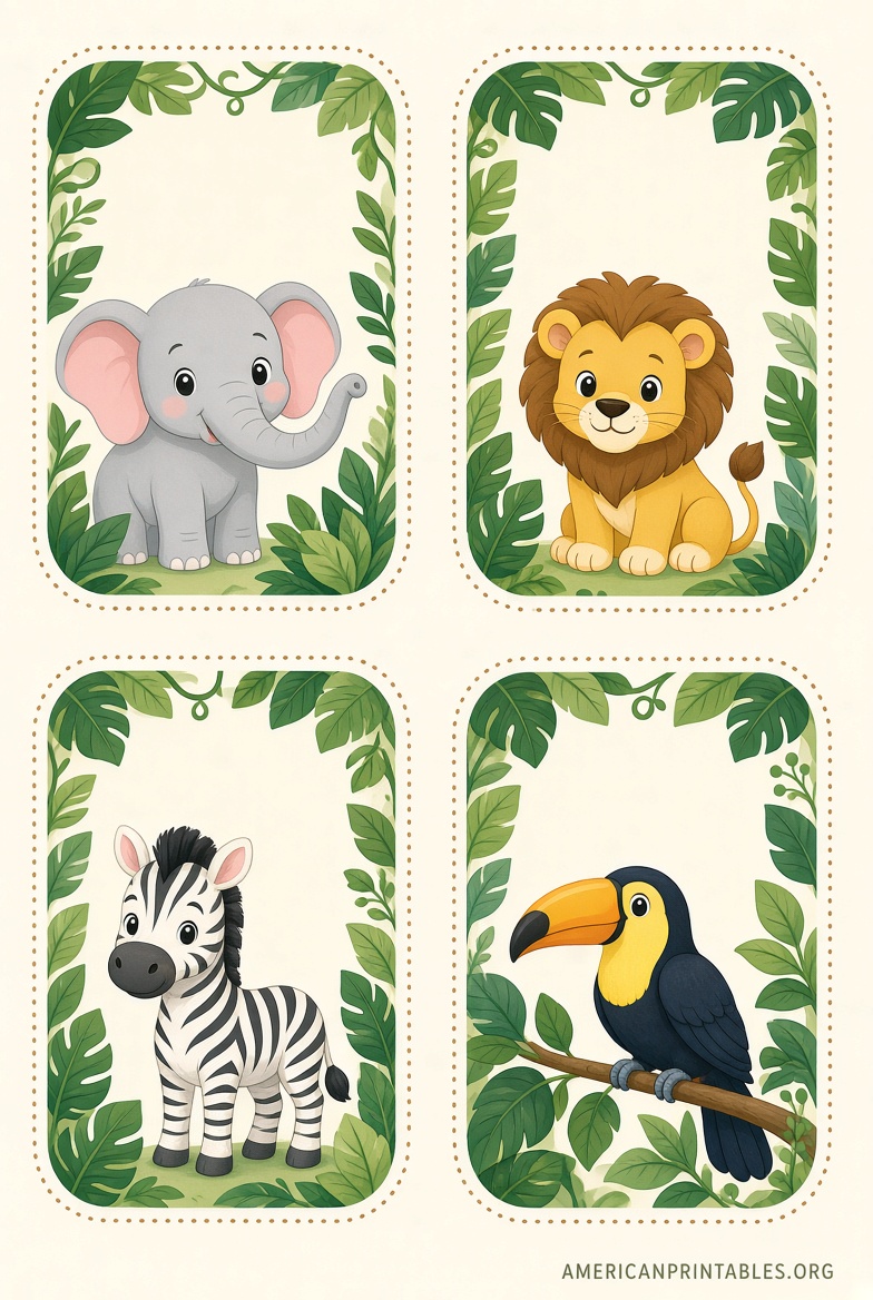 Free Printable Jungle Name Tags for Kids (4)
