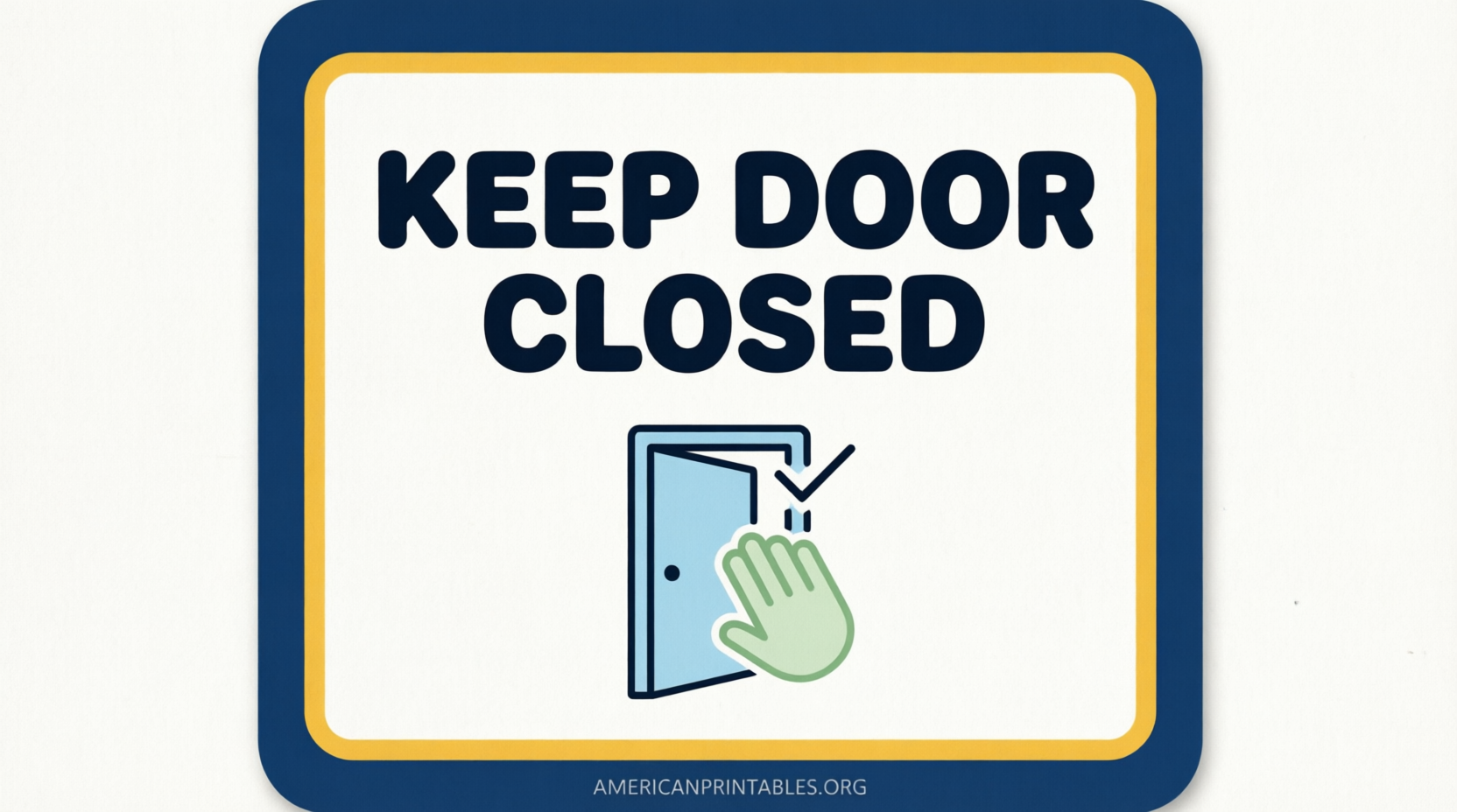 Free Printable Keep Door Closed Sign PDF (2)