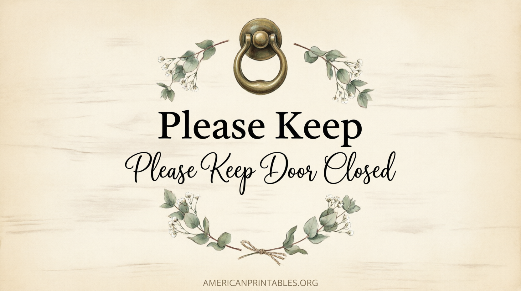 Free Printable Keep Door Closed Sign PDF (3)