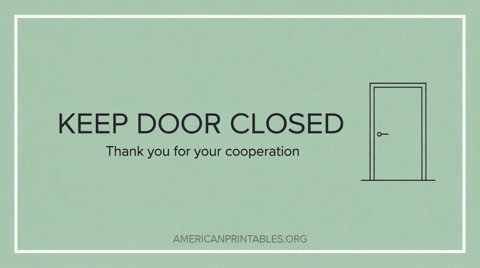 Free Printable Keep Door Closed Sign PDF (4)