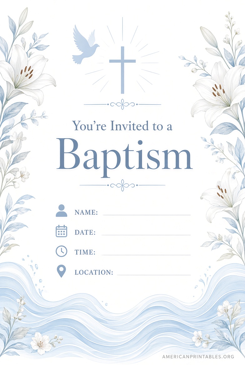 Free Printable LDS Baptism Invitations Guide (2)