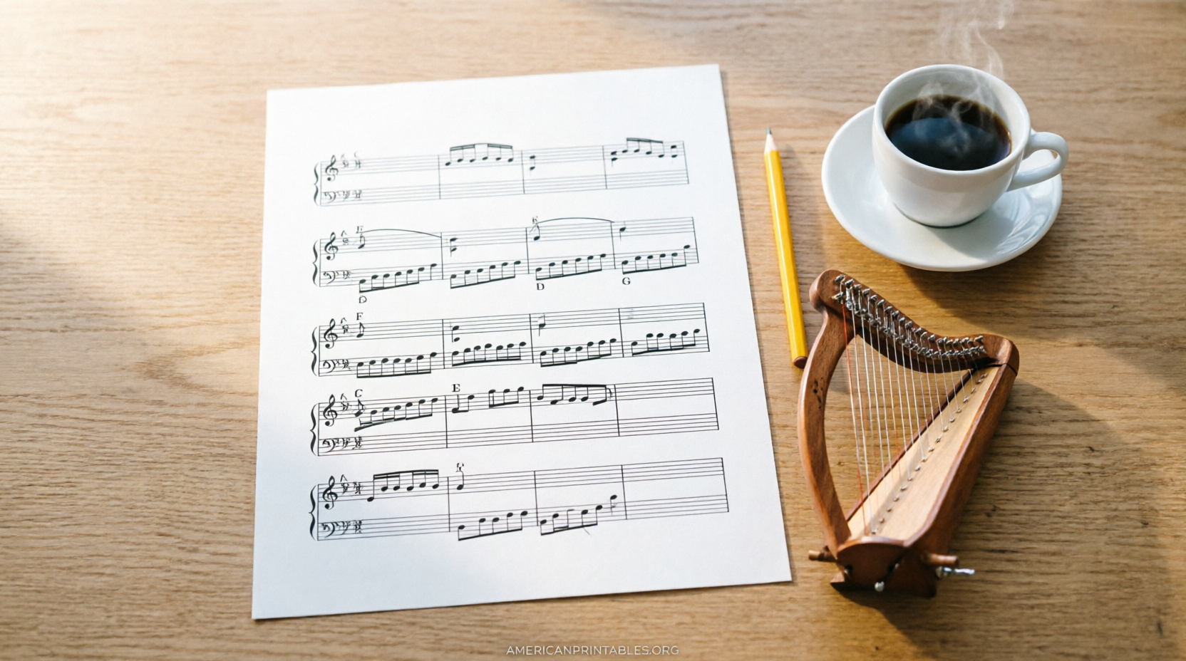 Free Printable Lap Harp Sheet Music (1)