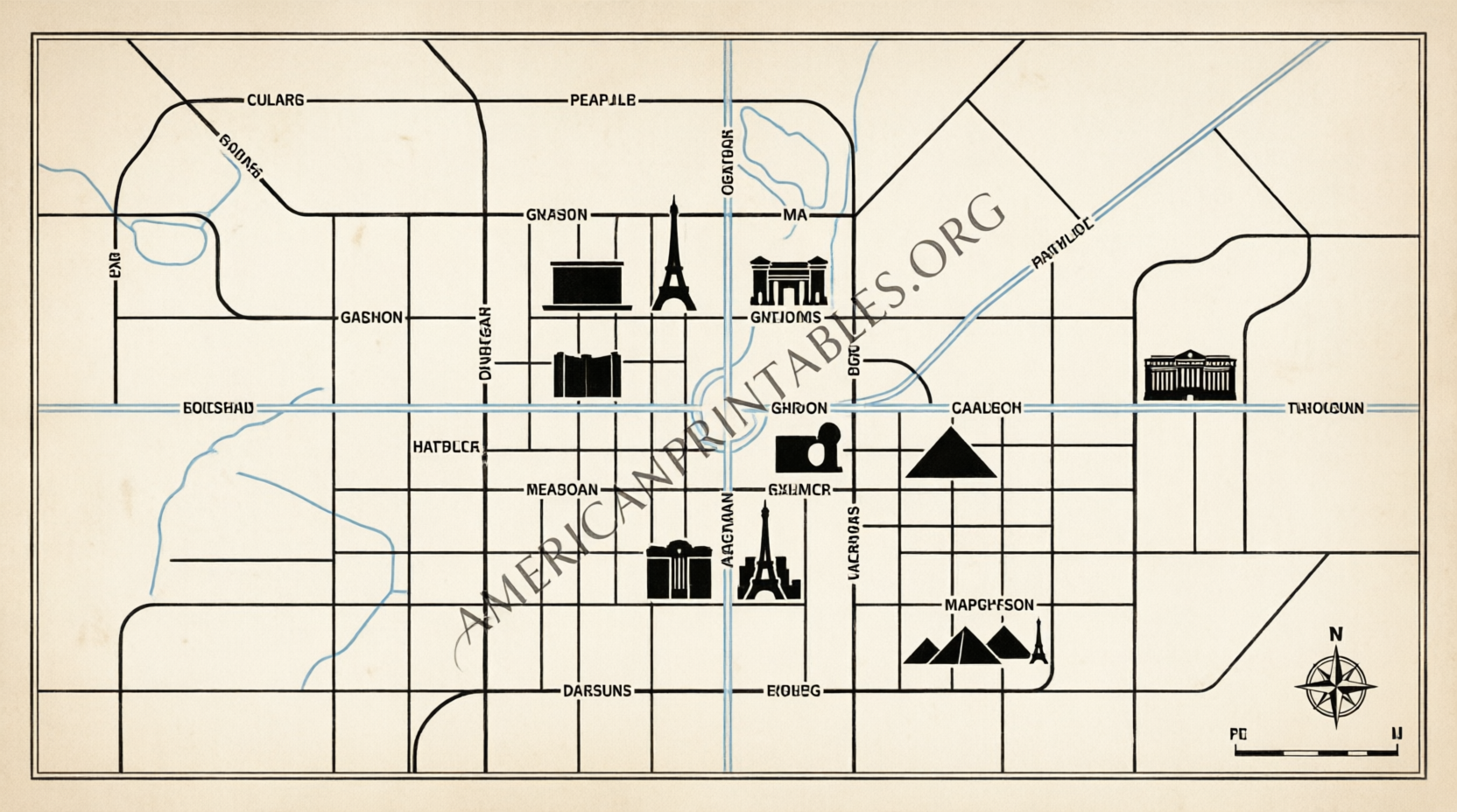 Free Printable Las Vegas Strip Map (1)