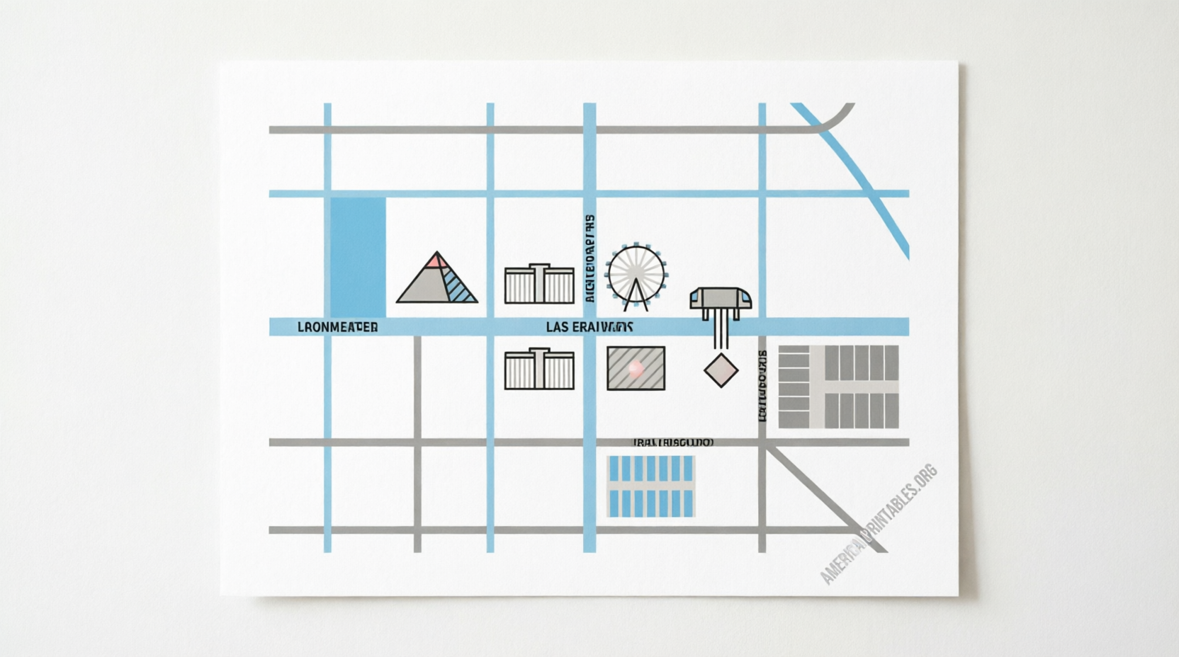 Free Printable Las Vegas Strip Map (4)