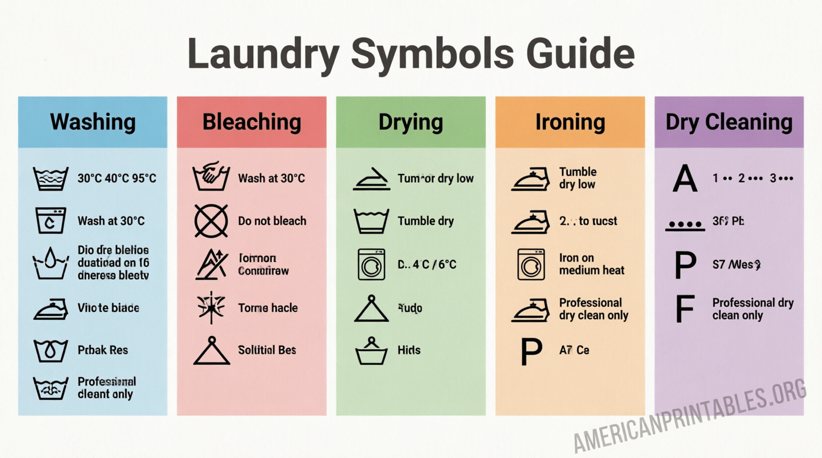 Free Printable Laundry Symbols PDF Chart Guide (4)