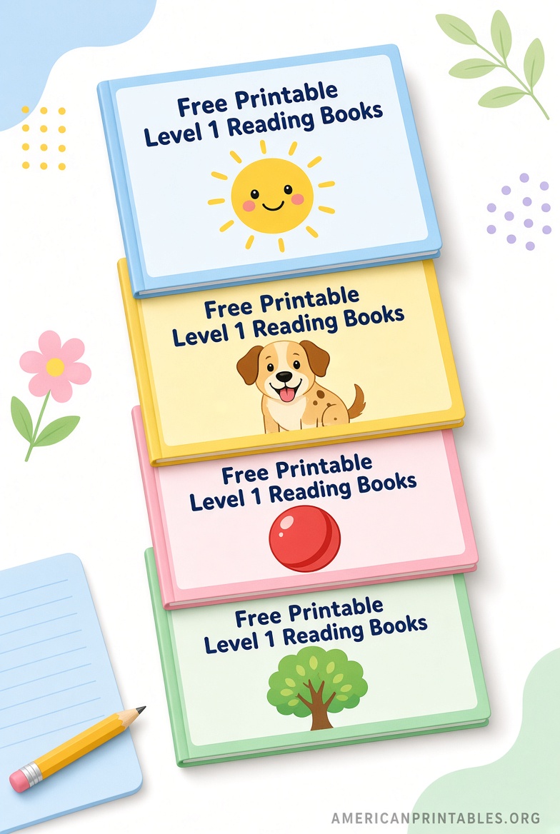 Free Printable Level 1 Reading Books for Kids (1)