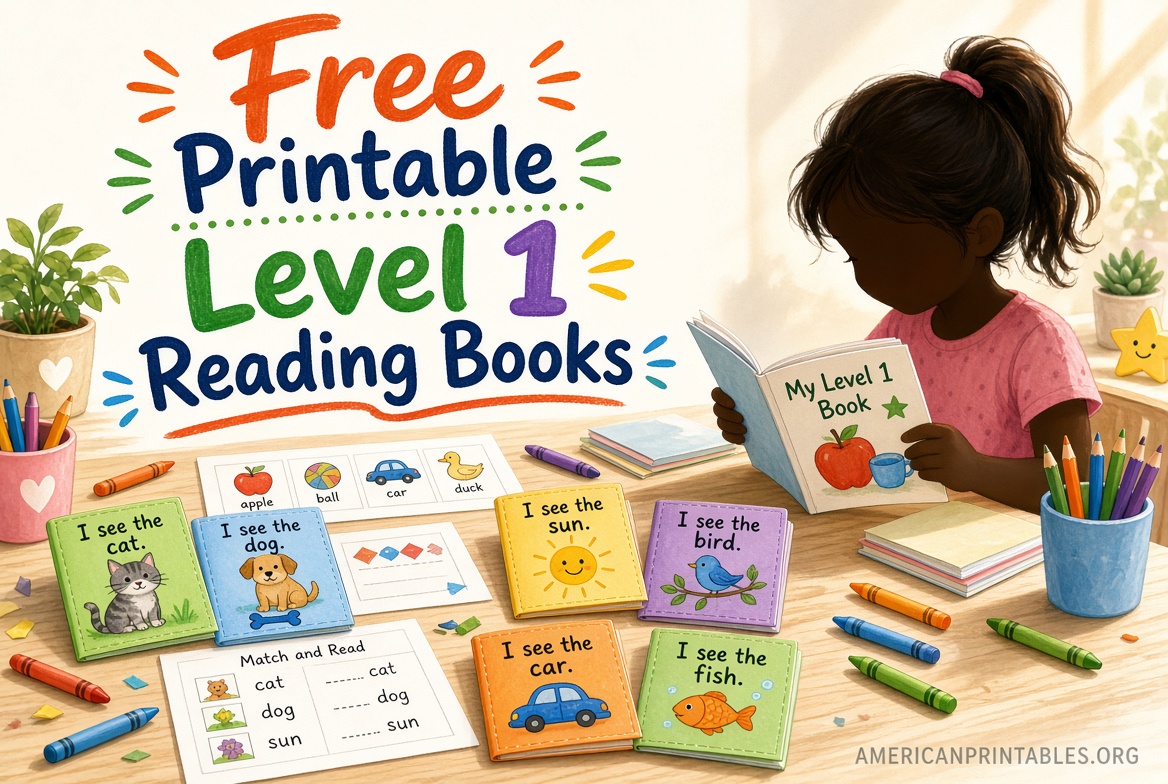 Free Printable Level 1 Reading Books for Kids (2)