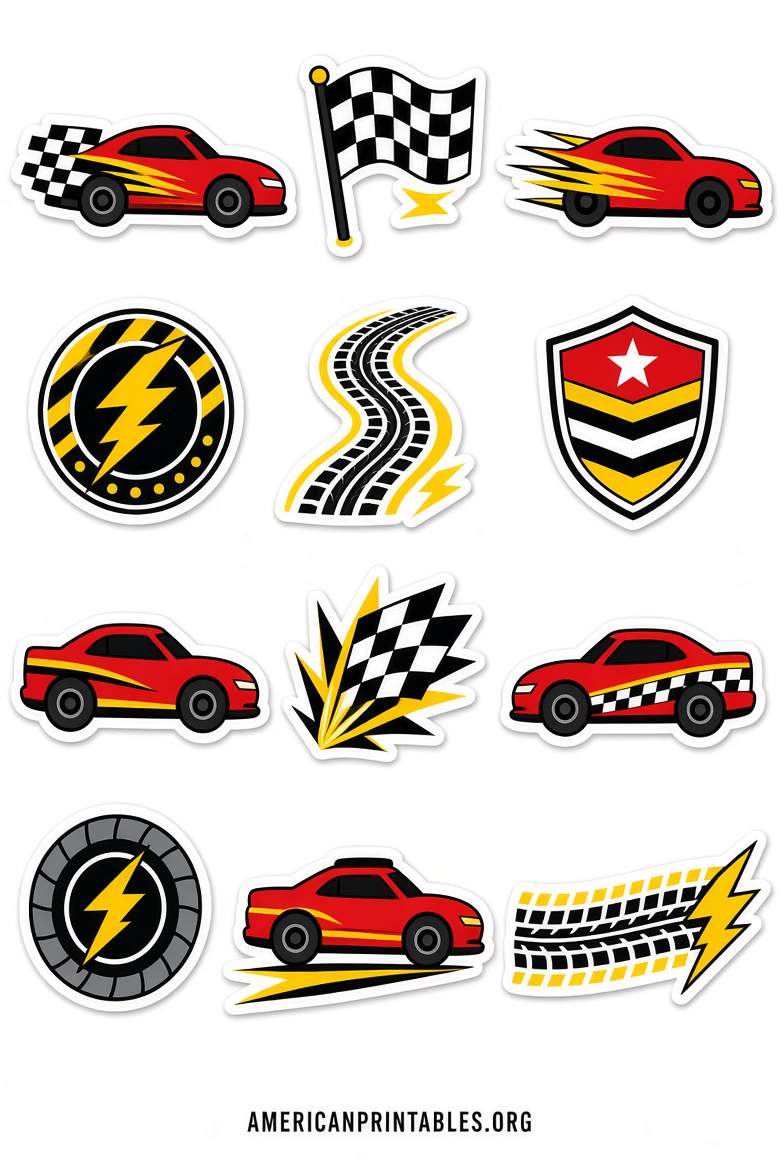 Free Printable Lightning McQueen Decals (4)
