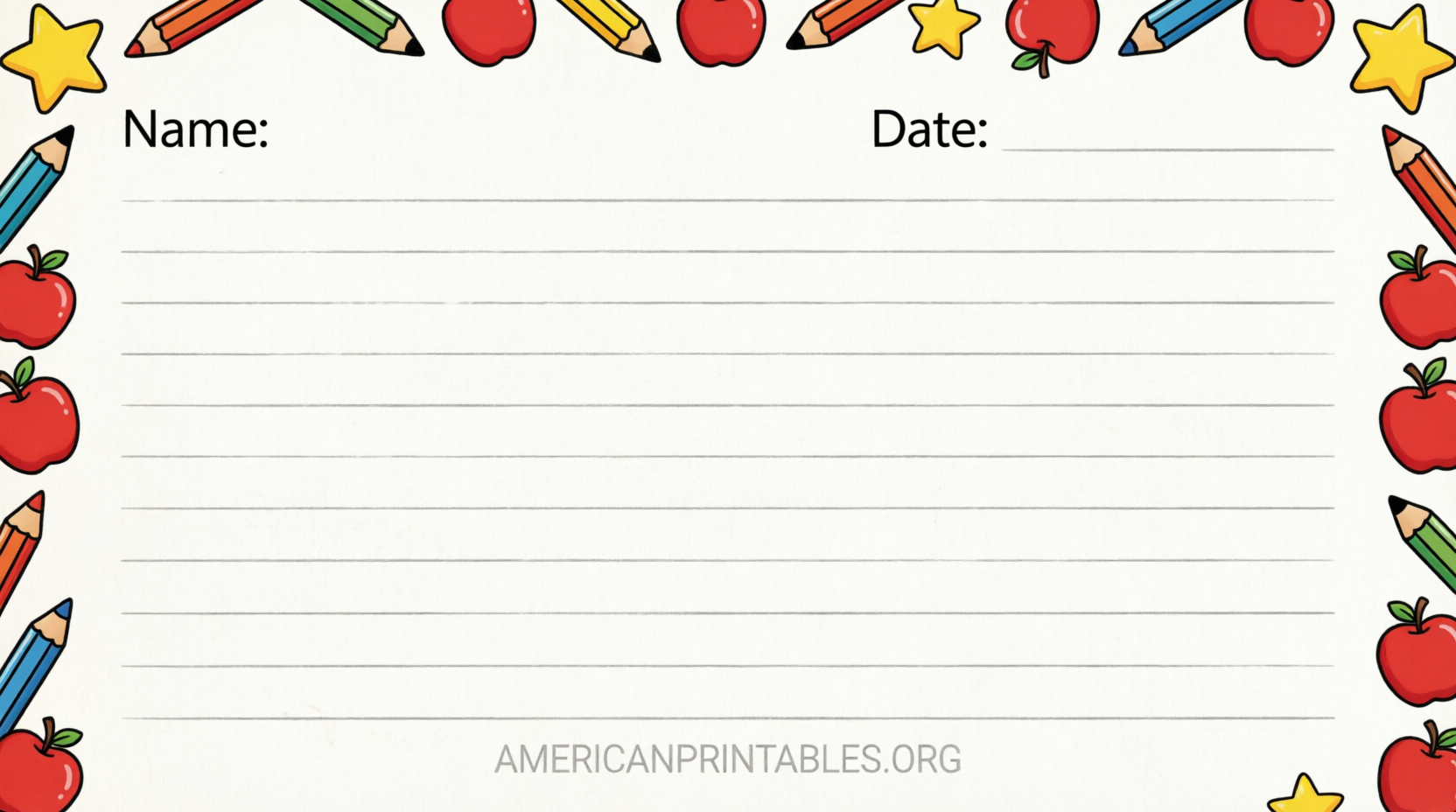 Free Printable Lined Paper for Kids (1)