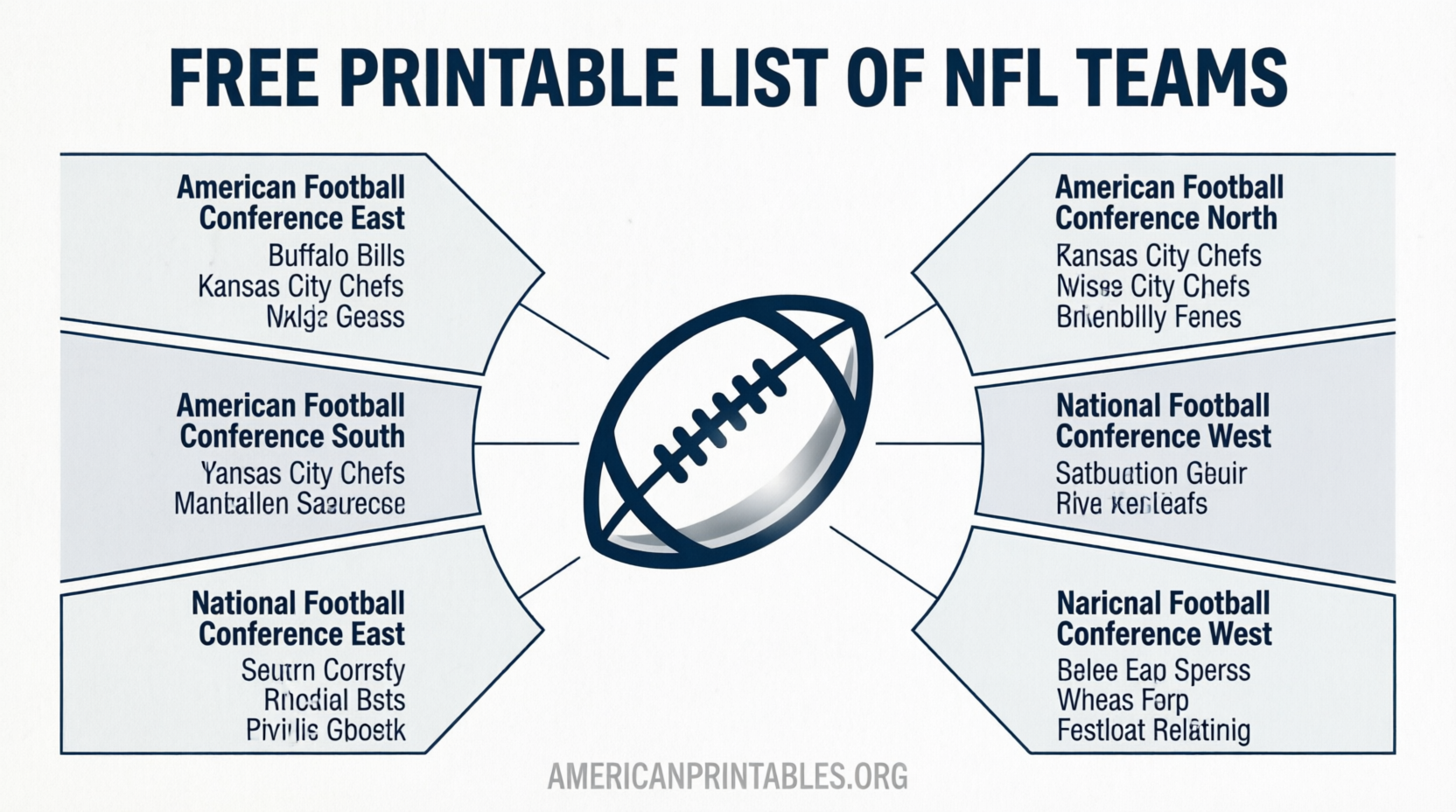 Free Printable List of NFL Teams 2026 (PDF) (3)