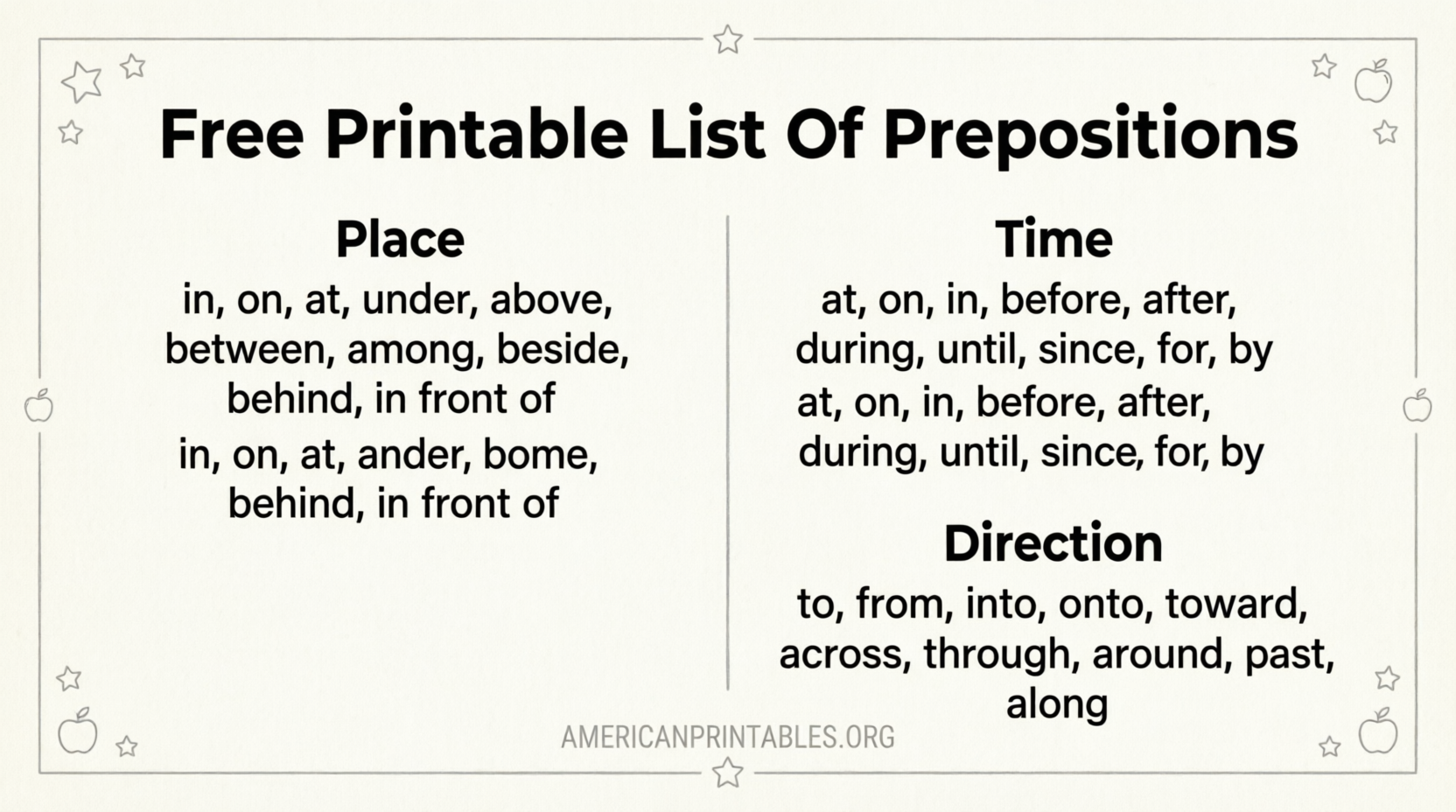 Free Printable List of Prepositions (PDF) (4)