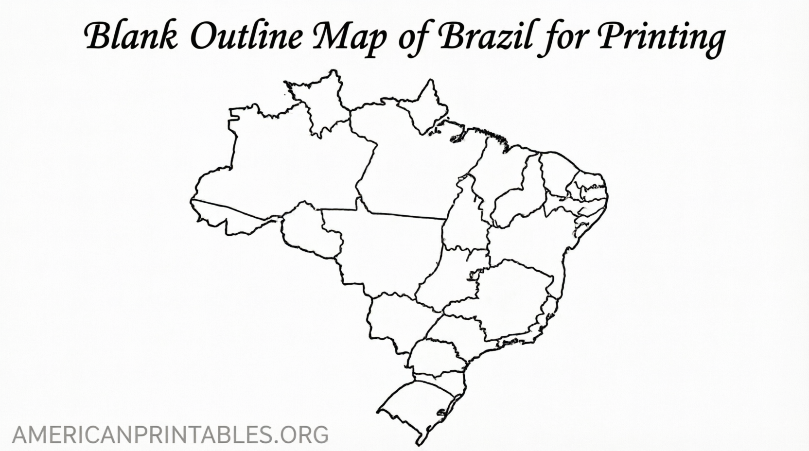 Free Printable Map of Brazil PDF Download (3)