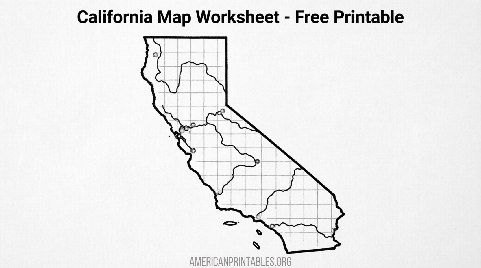 Free Printable Map of California (PDF) (3)
