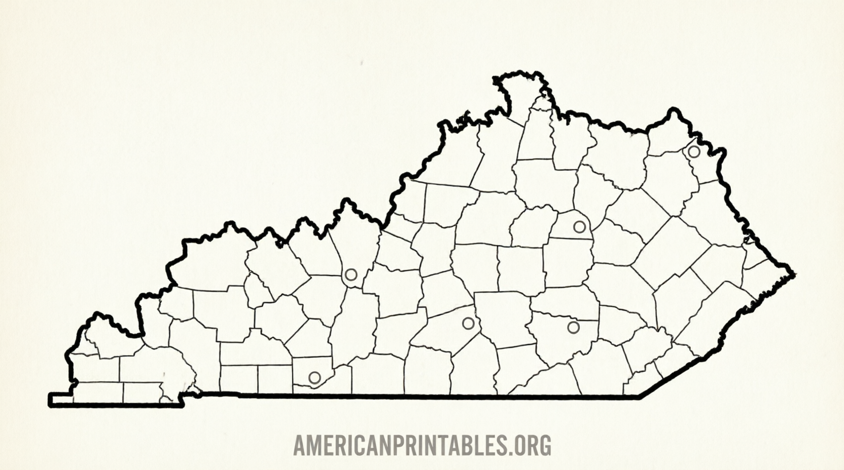 Free Printable Map of Kentucky – Download PDFs (2)