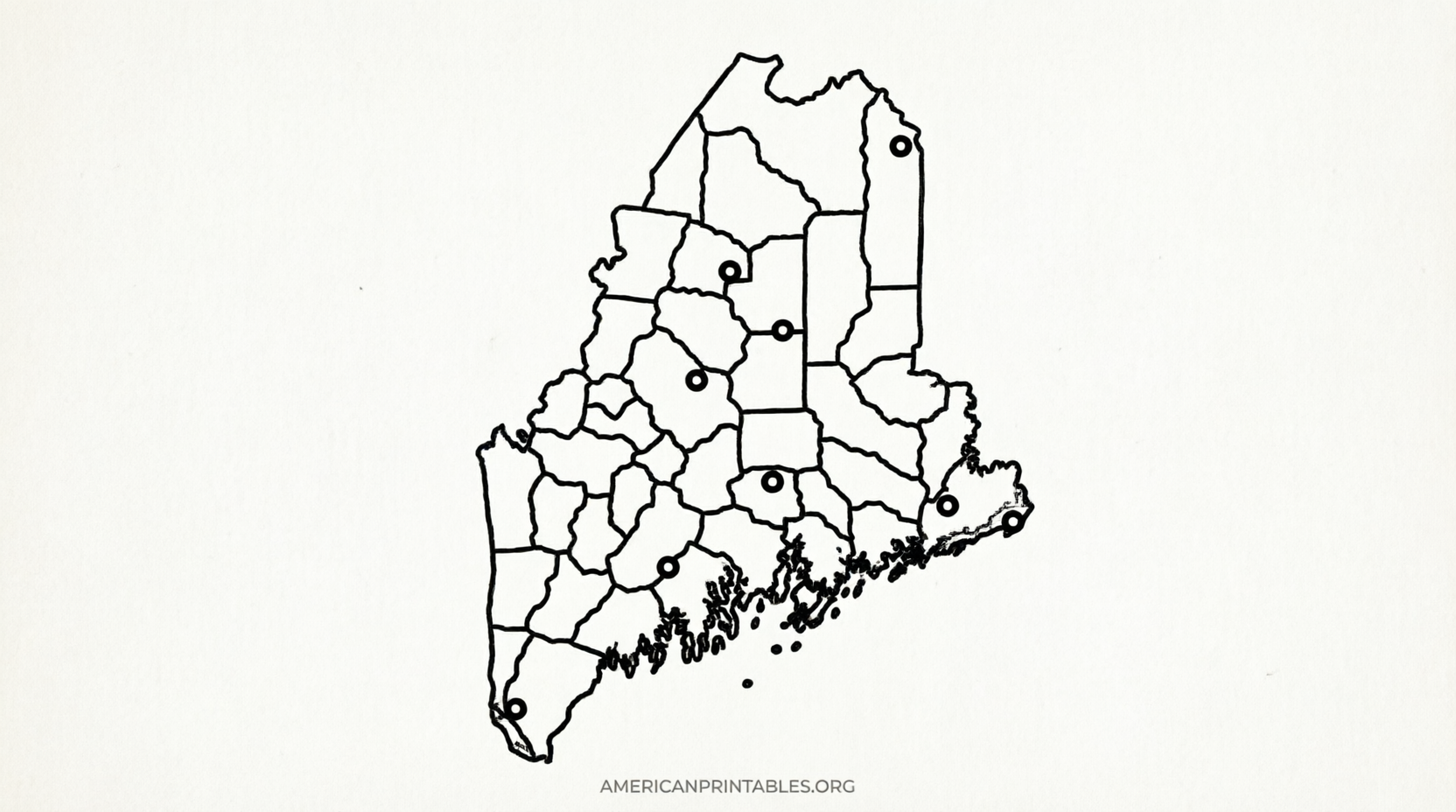 Free Printable Map of Maine Download Now (1)