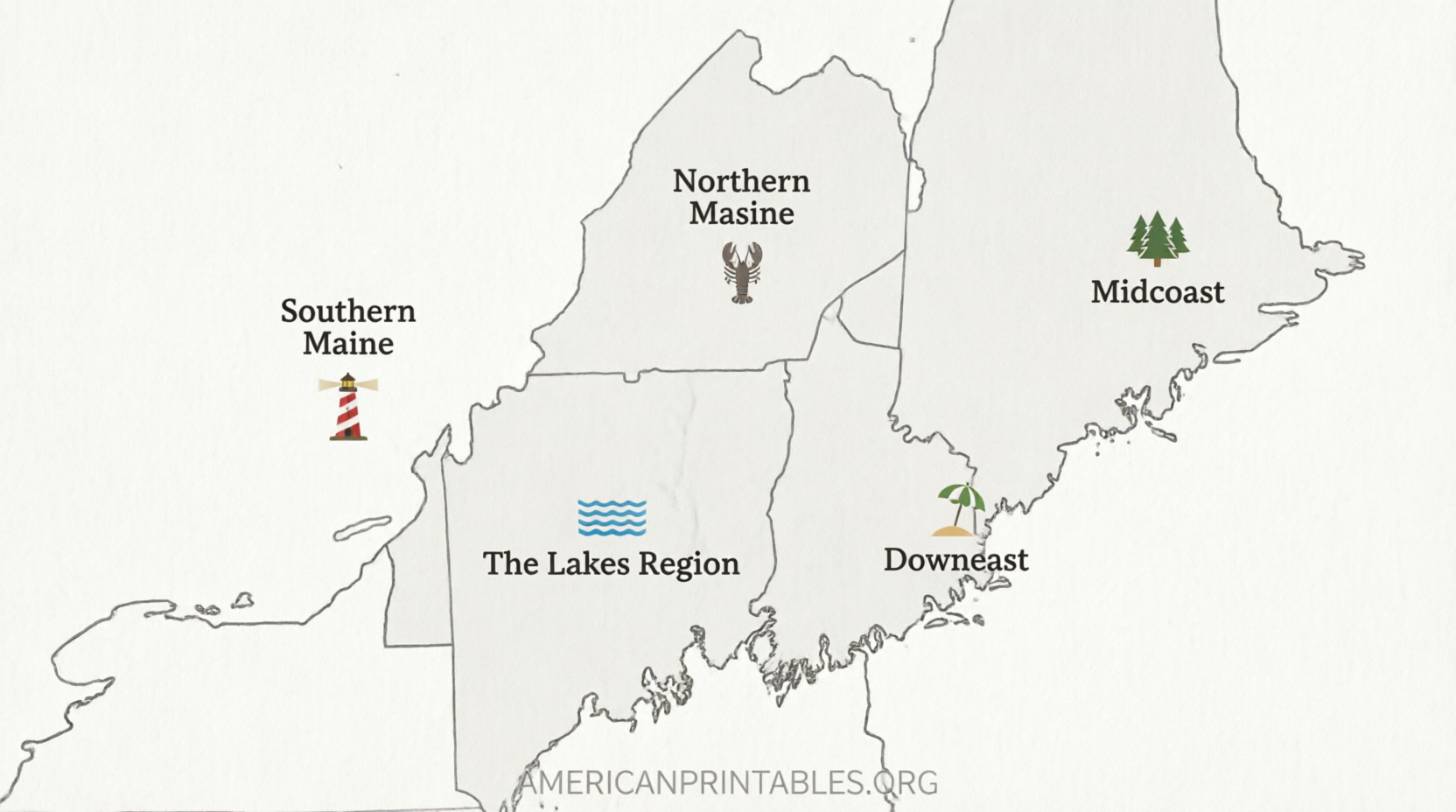 Free Printable Map of Maine Download Now (2)