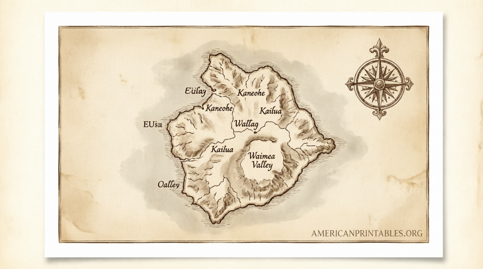 Free Printable Map of Oahu Hawaii Guide (3)
