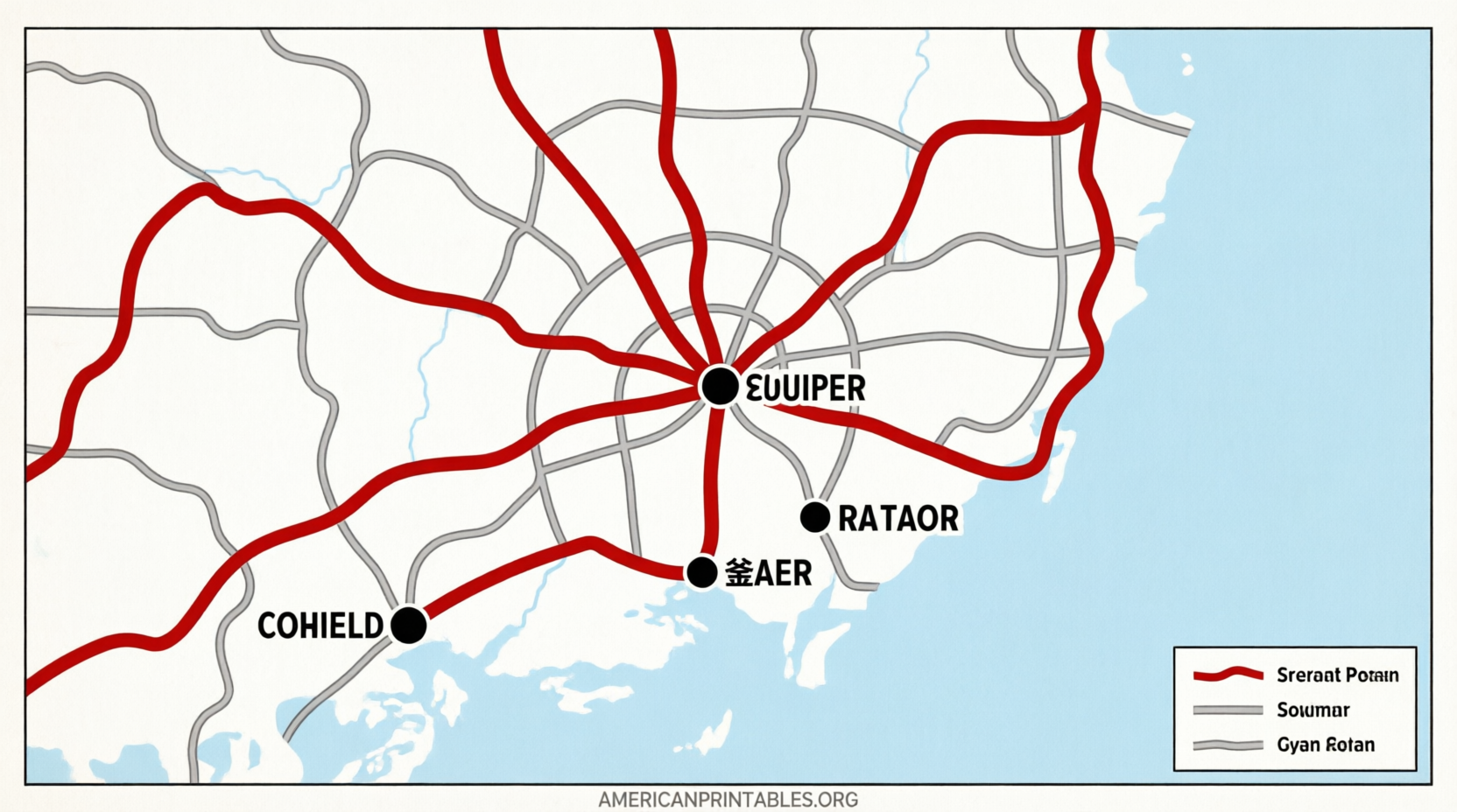 Free Printable Map of South Korea (Downloads) (3)