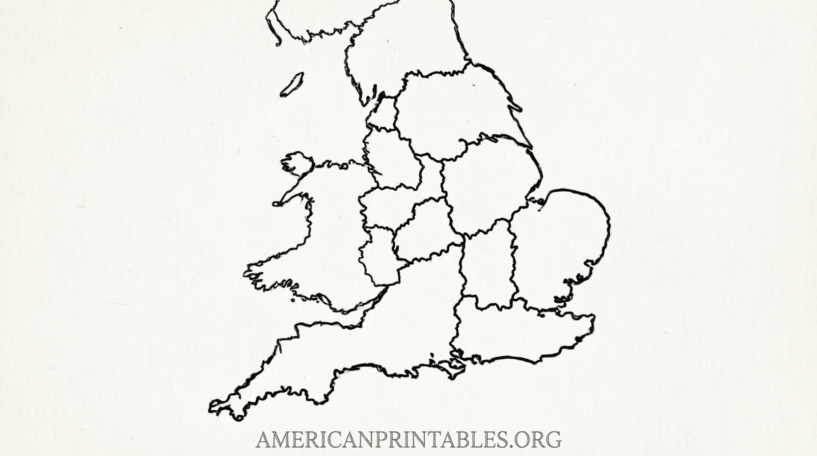 Free Printable Map of UK Counties – Download Now (1)