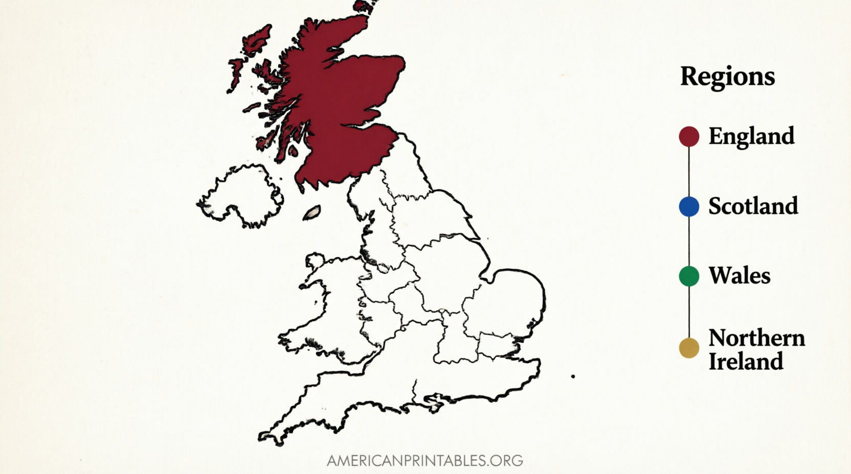 Free Printable Map of UK Counties – Download Now (2)