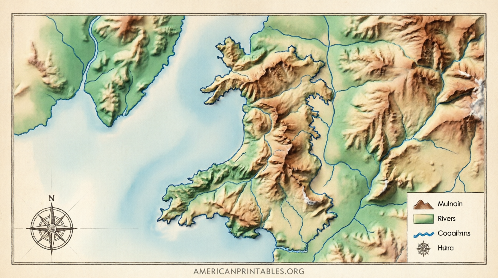 Free Printable Map of Wales – Easy Downloads (3)