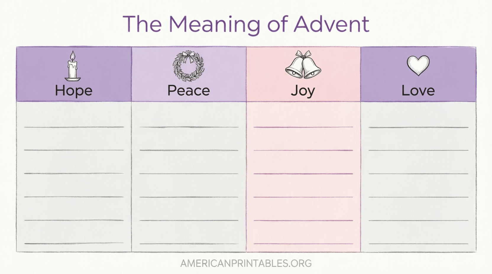 Free Printable Meaning of Advent Worksheet (1)