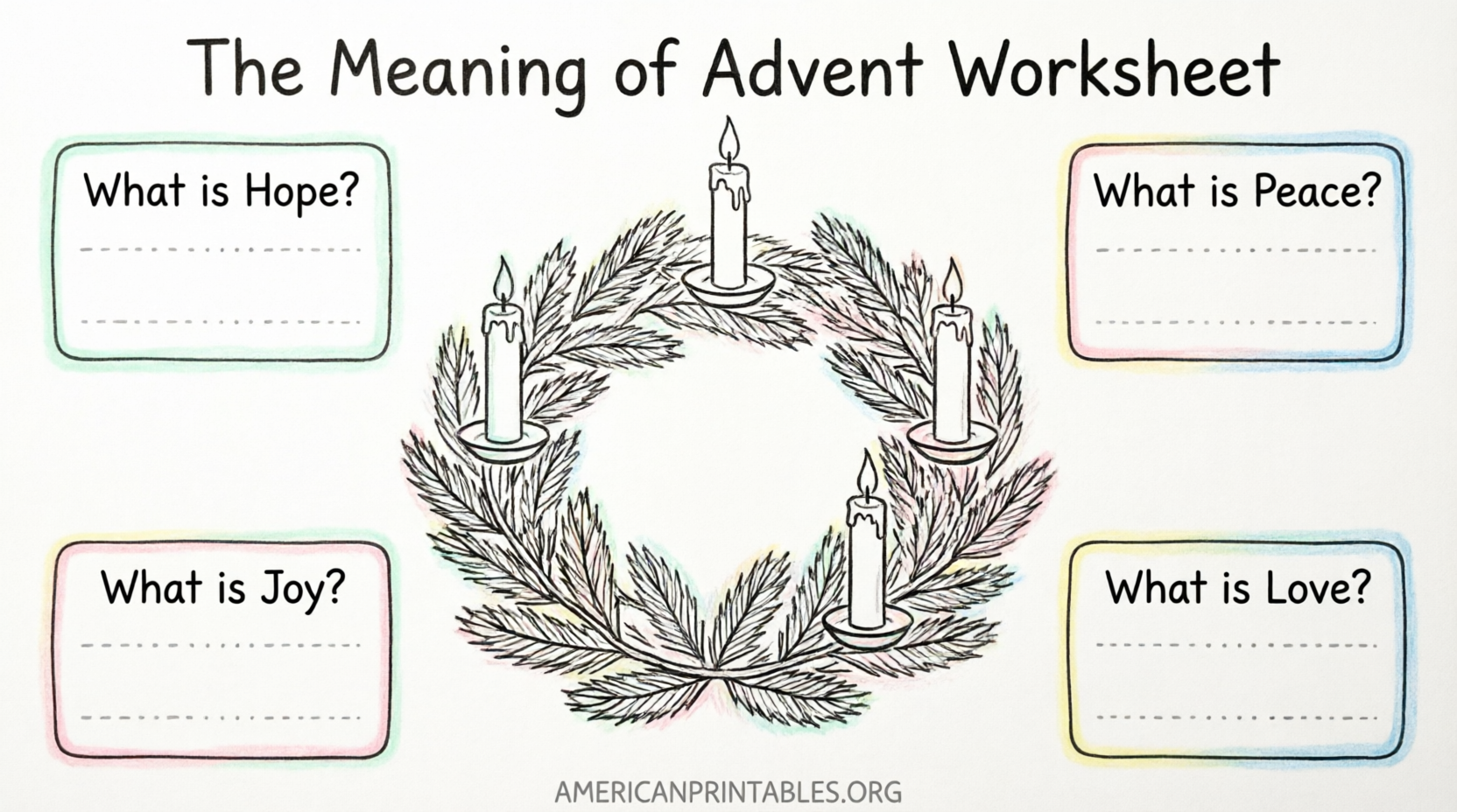 Free Printable Meaning of Advent Worksheet (4)