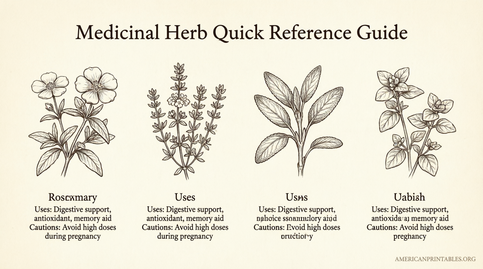 Free Printable Medicinal Herb Chart Guide (3)