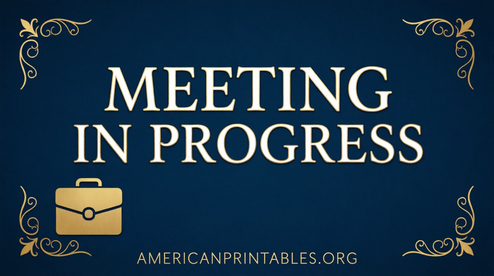 Free Printable Meeting In Progress Sign PDF Downloads (2)