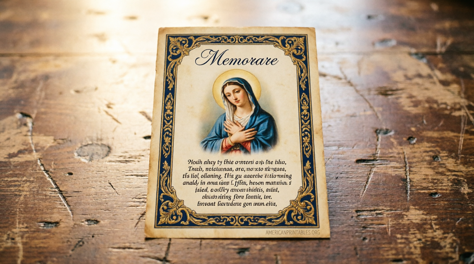 Free Printable Memorare Prayer Card Download (3)