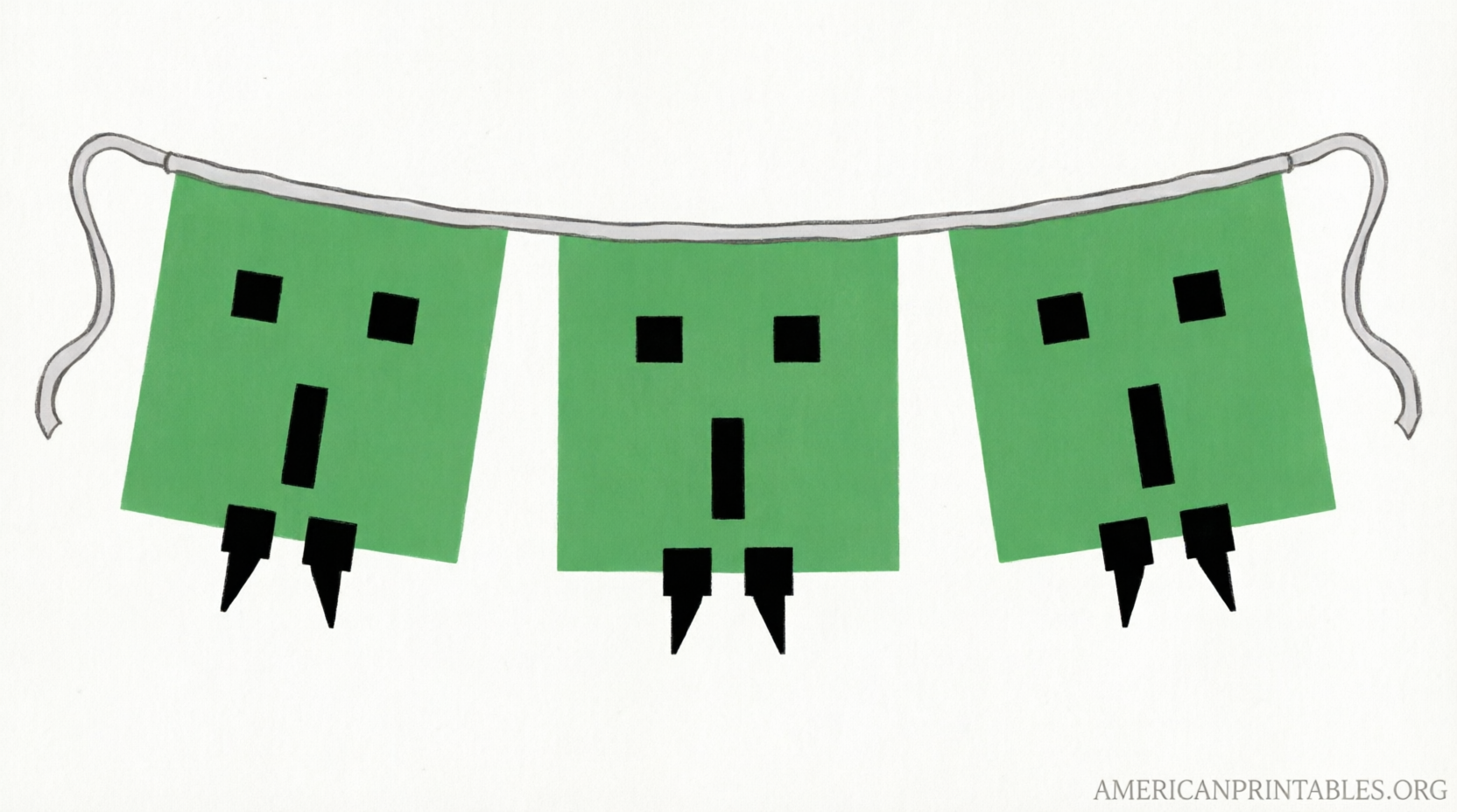 Free Printable Minecraft Creeper Face (2)