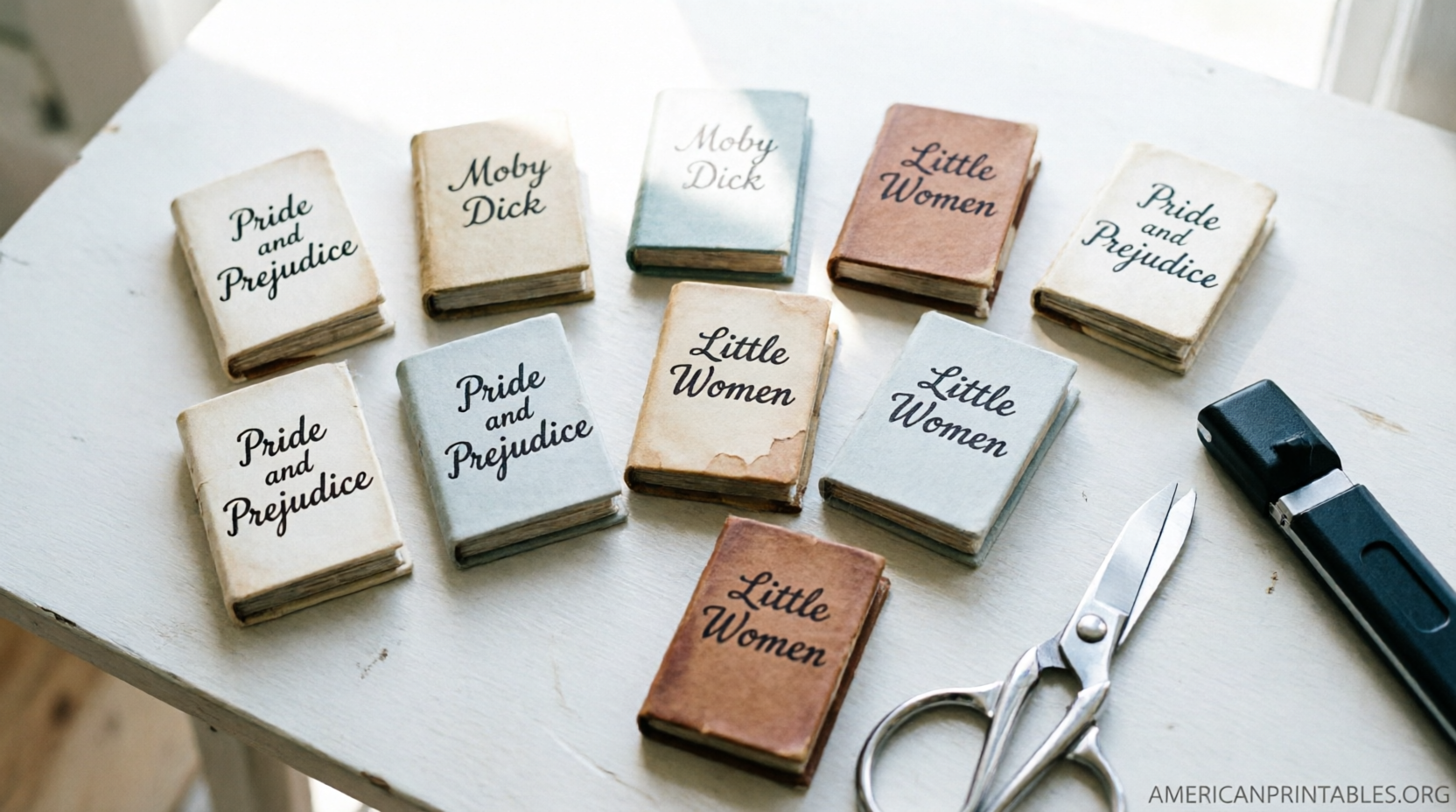Free Printable Miniature Book Covers (1)