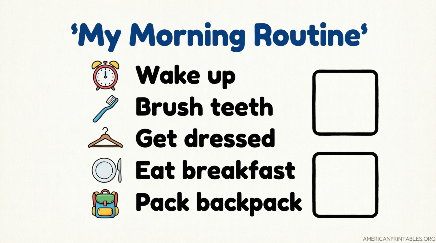 Free Printable Morning Routine Charts (1)