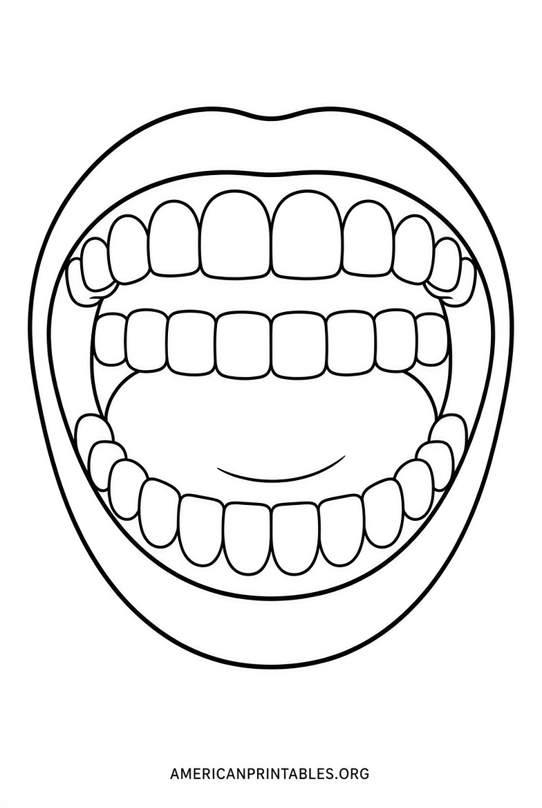 Free Printable Mouth With Teeth for Kids (1)