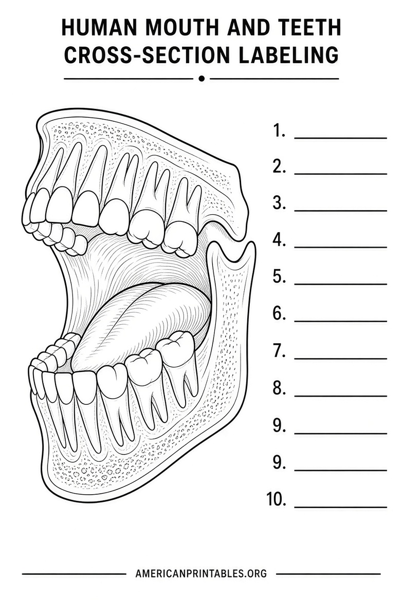 Free Printable Mouth With Teeth for Kids (2)
