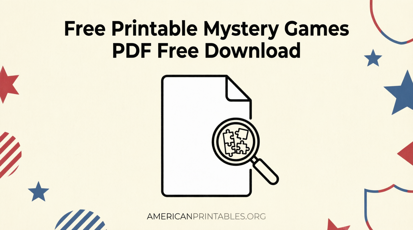 Free Printable Mystery Games PDF Downloads (2)