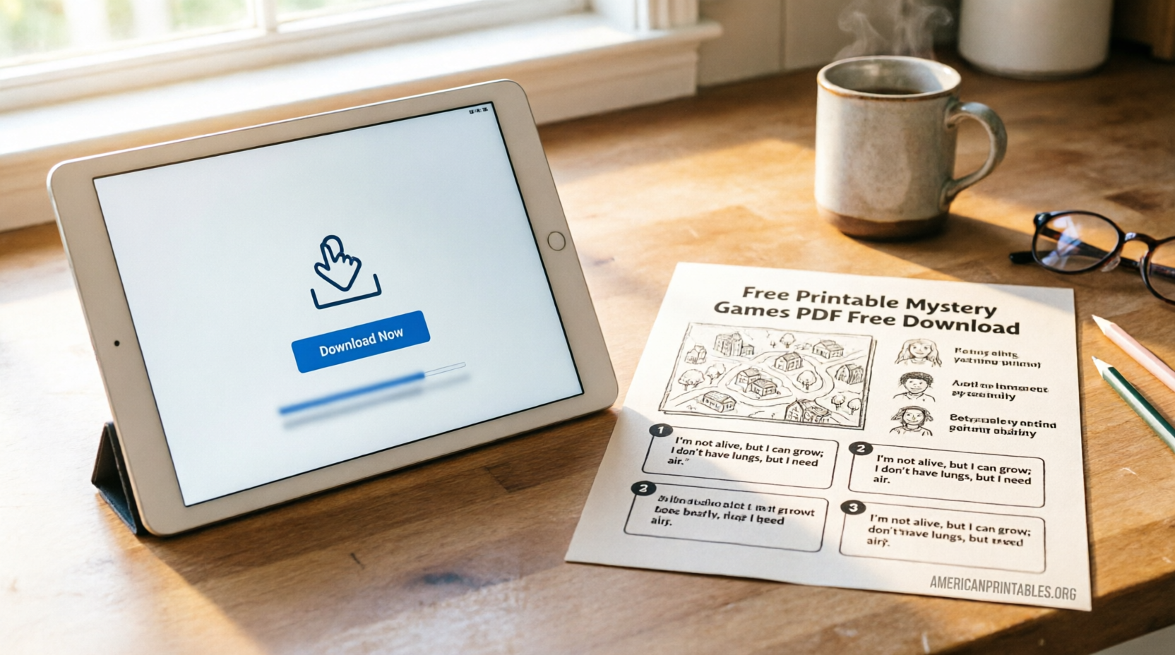 Free Printable Mystery Games PDF Downloads (4)