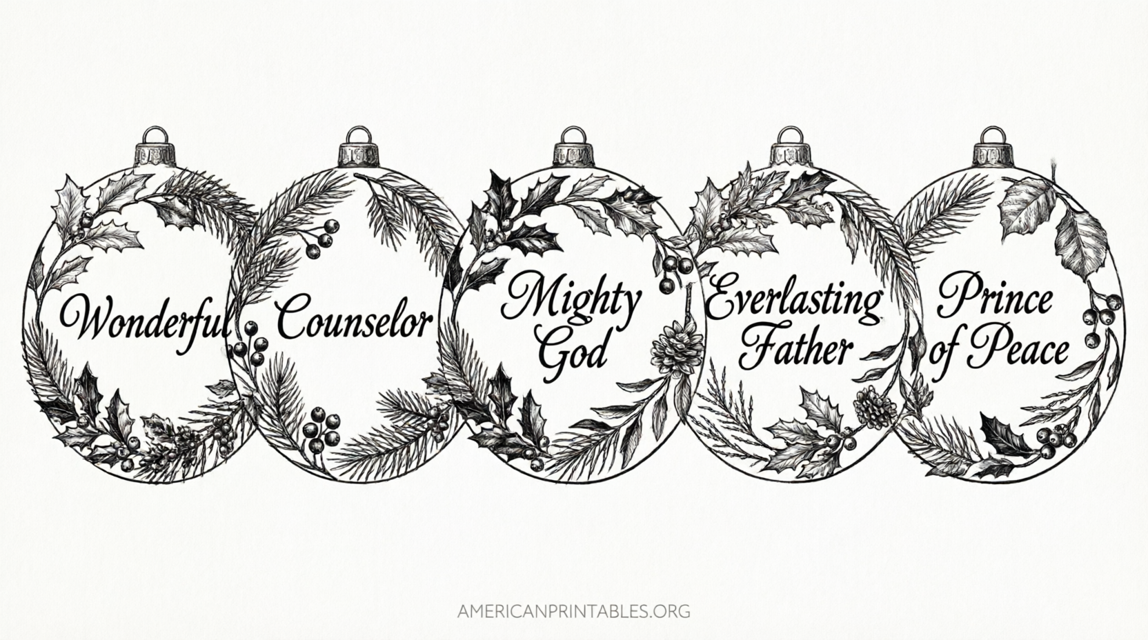 Free Printable Names of Jesus Ornaments (2)