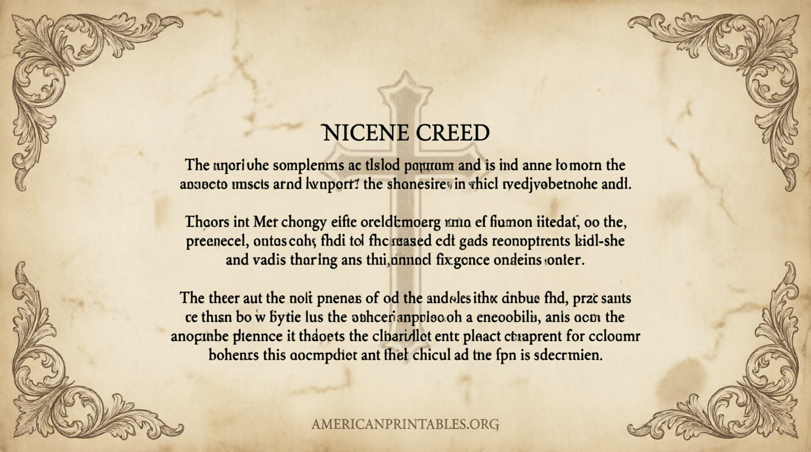 Free Printable Nicene Creed PDF Resources (1)