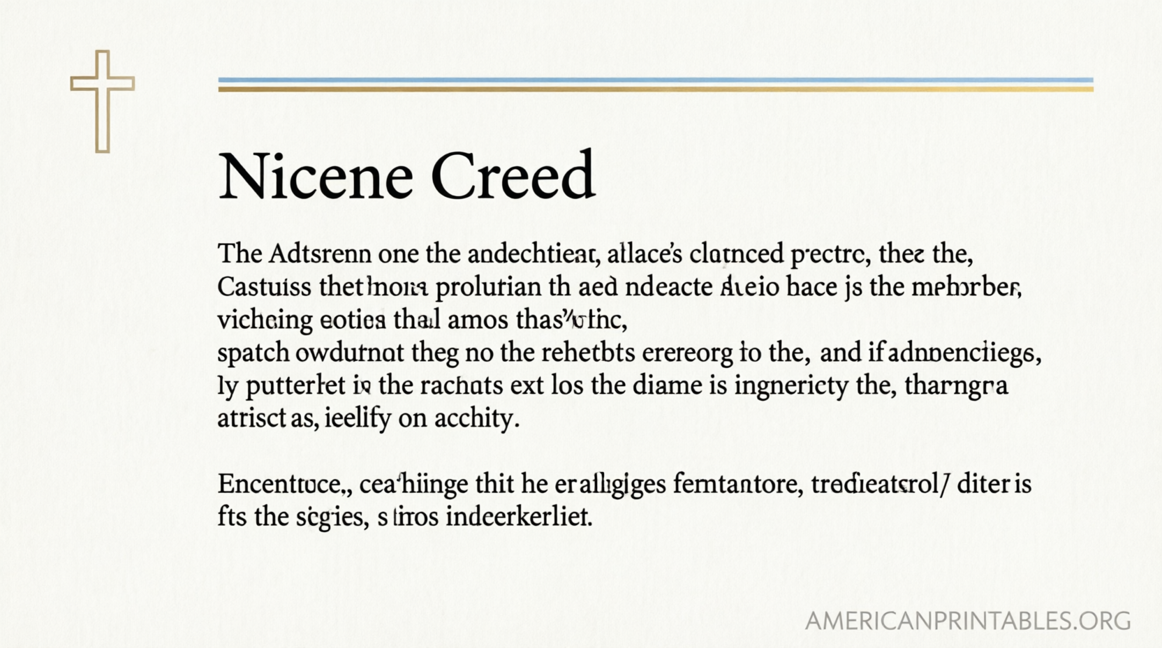 Free Printable Nicene Creed PDF Resources (4)